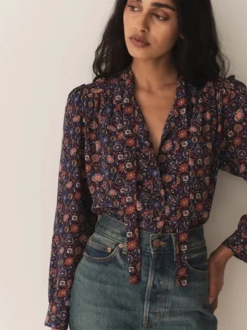 Doen Josseline Top in Midnight Riviera Medallion - XS